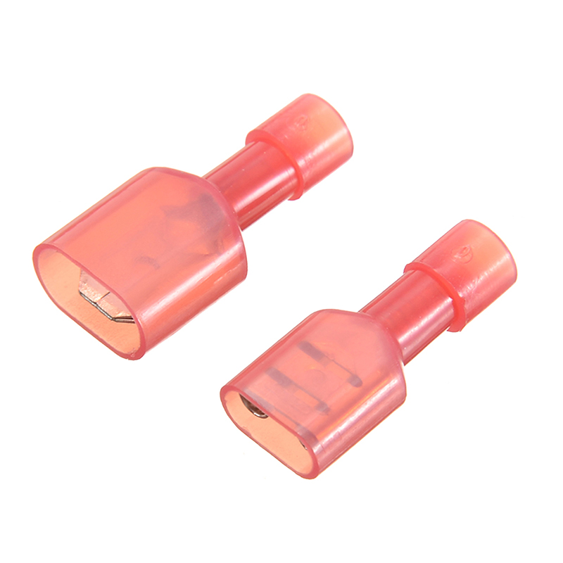 50 Uds conector de Cable eléctrico macho + hembra conectores de terminales de Cable de nailon de aislamiento 22-18AWG