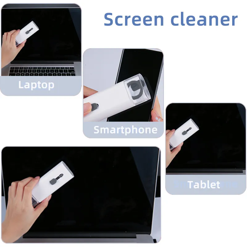 Kit de nettoyage de clavier 7 en 1, nettoyeur pour ordinateurs portables avec extracteur de capuchons de touches, ensemble de nettoyage de brosse de clavier multifonctionnel pour téléphone Airpods
