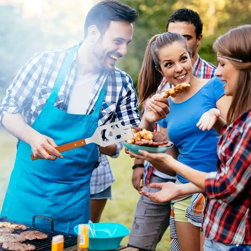 7 in 1 multifunktionelt grillværktøj rustfrit stål køkkenspatel grill mad kød pølse klips køkkengadgets grilltilbehør