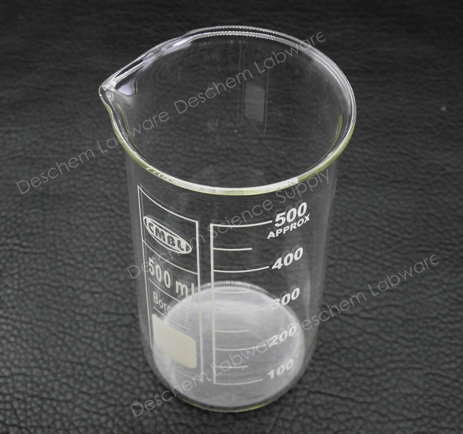Bécher en verre 500 mL, forme haute, verrerie chimique de laboratoire