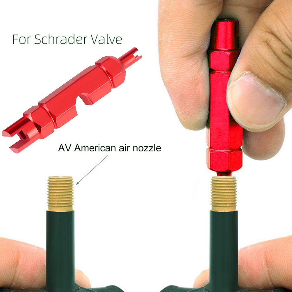 MTB Bicycle Wrench Valve Core Aluminum Alloy Air Tire Nozzle Disassembly Tools Axle Bicycle Bike Repair Tool Fit