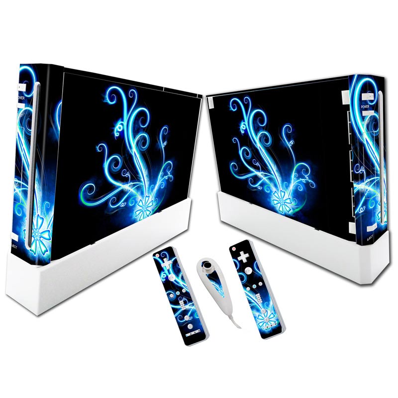 For W ii Console Cover with Remotes Controller Skins For Nintend w ii skin sticker for w ii skin-: TN-WII-0332