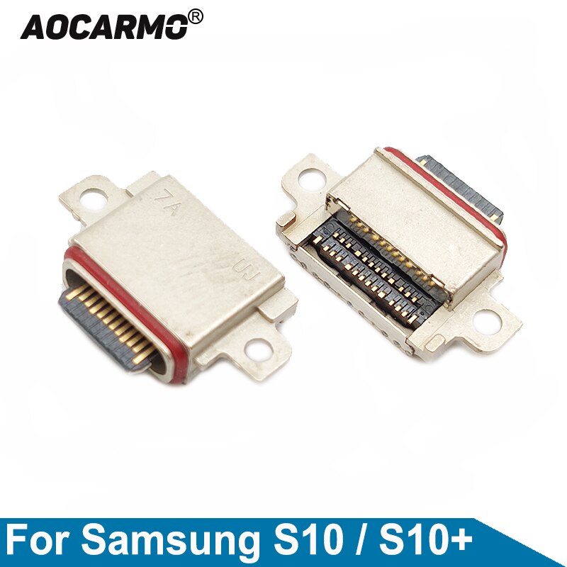 Aocarmo Usb-poort Opladen Connector Dock Charger Voor Samsung Galaxy S10 / S10 + S10plus SM-G9730 G9750