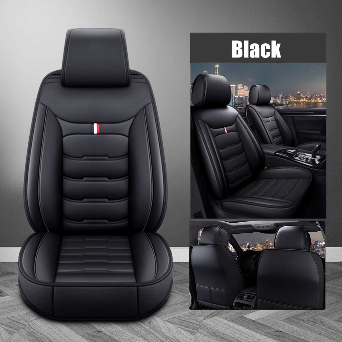 Pu Leer Auto Accessoires Auto Stoelhoezen Set Universele Front Stoelhoezen Kussen Interieur Auto Stoel Stoelen Protector Mat: Type1