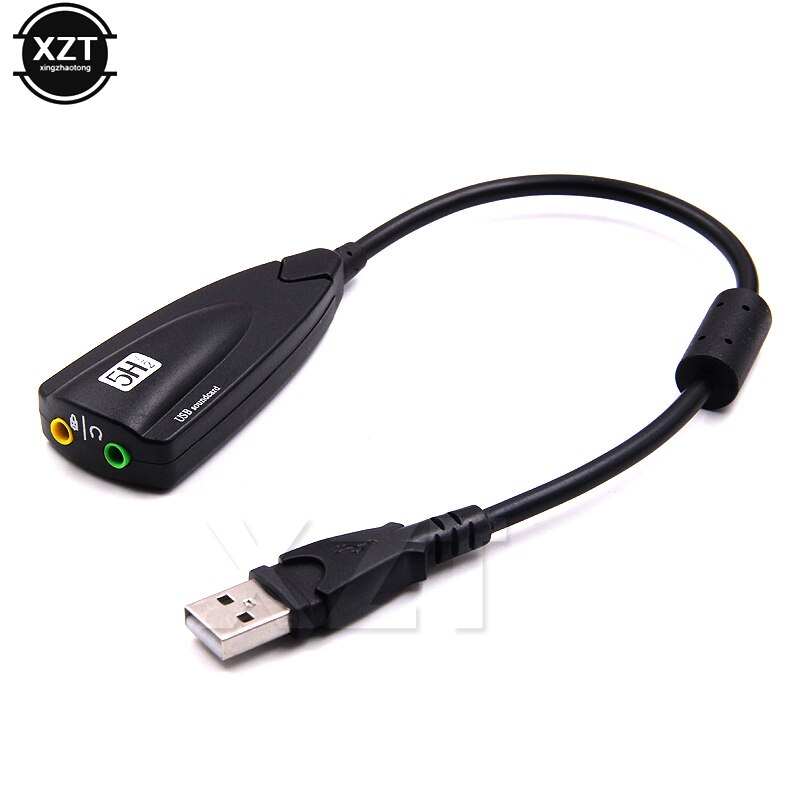 1 pz 3.5mm USB A 3DCH Canale Virtuale Sound Track Esterno USB Scheda Audio 5HV2 7.1 Adattatore Audio Cuffie Con Microfono per Lap