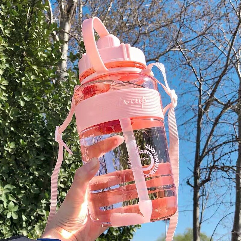 Grandes botellas de agua con capacidad de Fitness deporte al aire libre botella de agua portátil de escalada bicicleta libre de BPA para gimnasio taza botella de agua