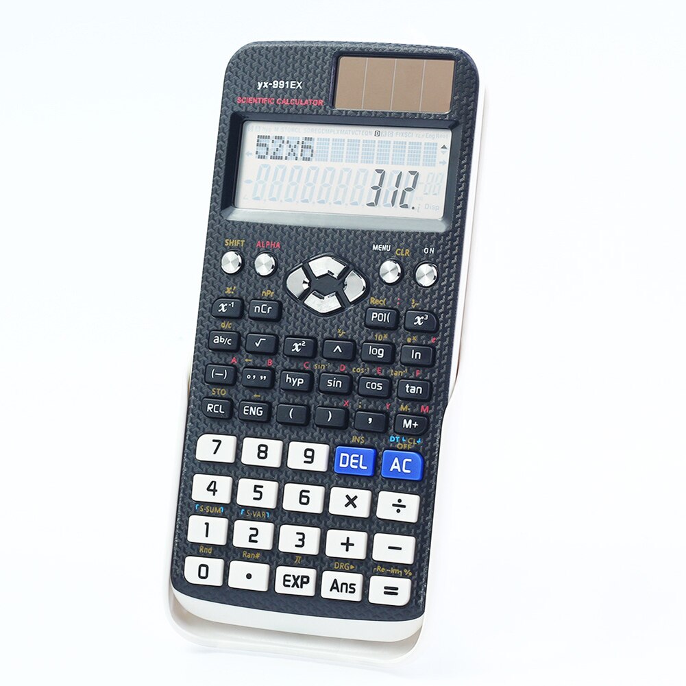 Miniräknare 12- siffrig elevs vetenskapliga miniräknare skolmatematik räkneverktyg 552 funktioner multifunktionell räknare hög