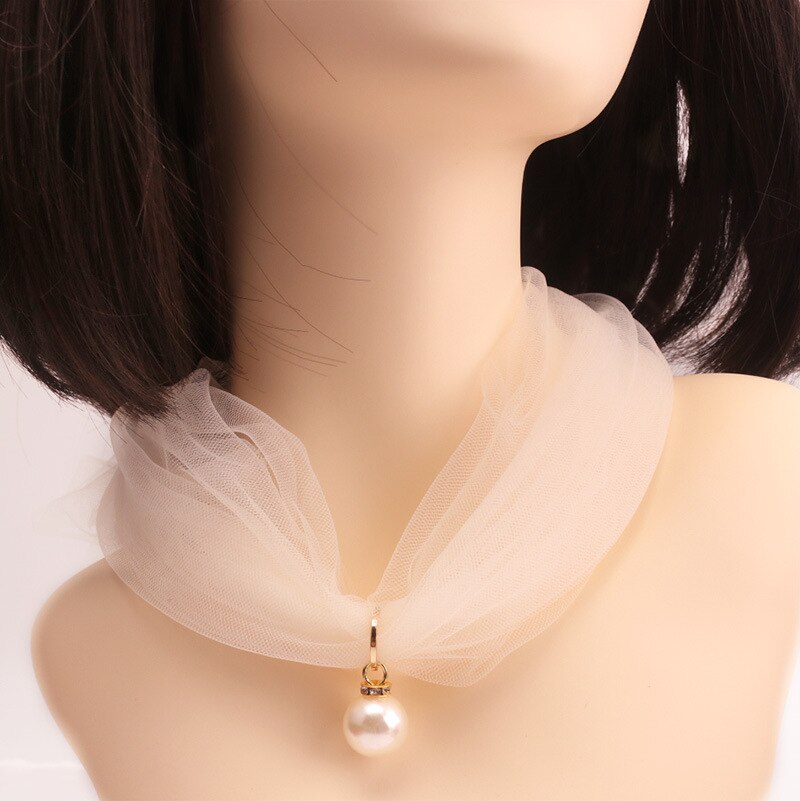 Kasure femmes mince Organza collier écharpe étroite longue cou foulards soie couleur bonbon Transparent en mousseline de soie bandeau ondulé cravate: 4