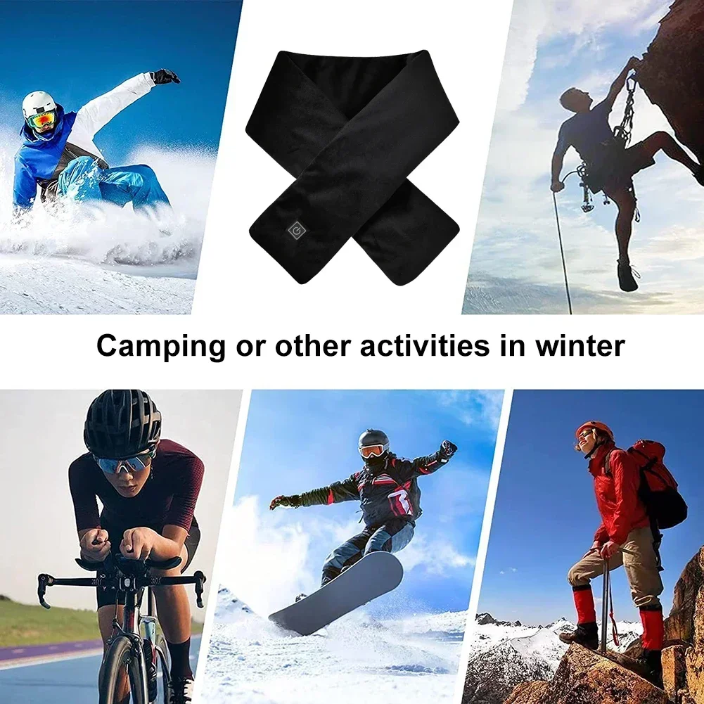 Winter Beheizter Halswärmer USB Aufladbare Damen Herren Halswärmer 3-stufiger beheizter Wärmer Schal Nackenstütze Wärmer Lätzchen Beheizter Schal