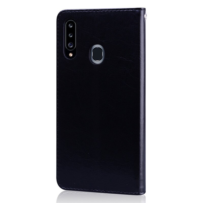 Etui do Samsung Galaxy A20 A 20 etui luksusowe biznes magnetyczny zwykły portfel klapki skórzane etui do Samsung A20S A20e klapki