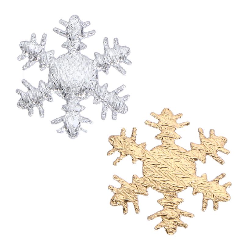 200Pcs Snowflake 3D Stof Confetti Gouden Zilveren Christmas Party Decoratie Diy Opknoping Hanger Ornament