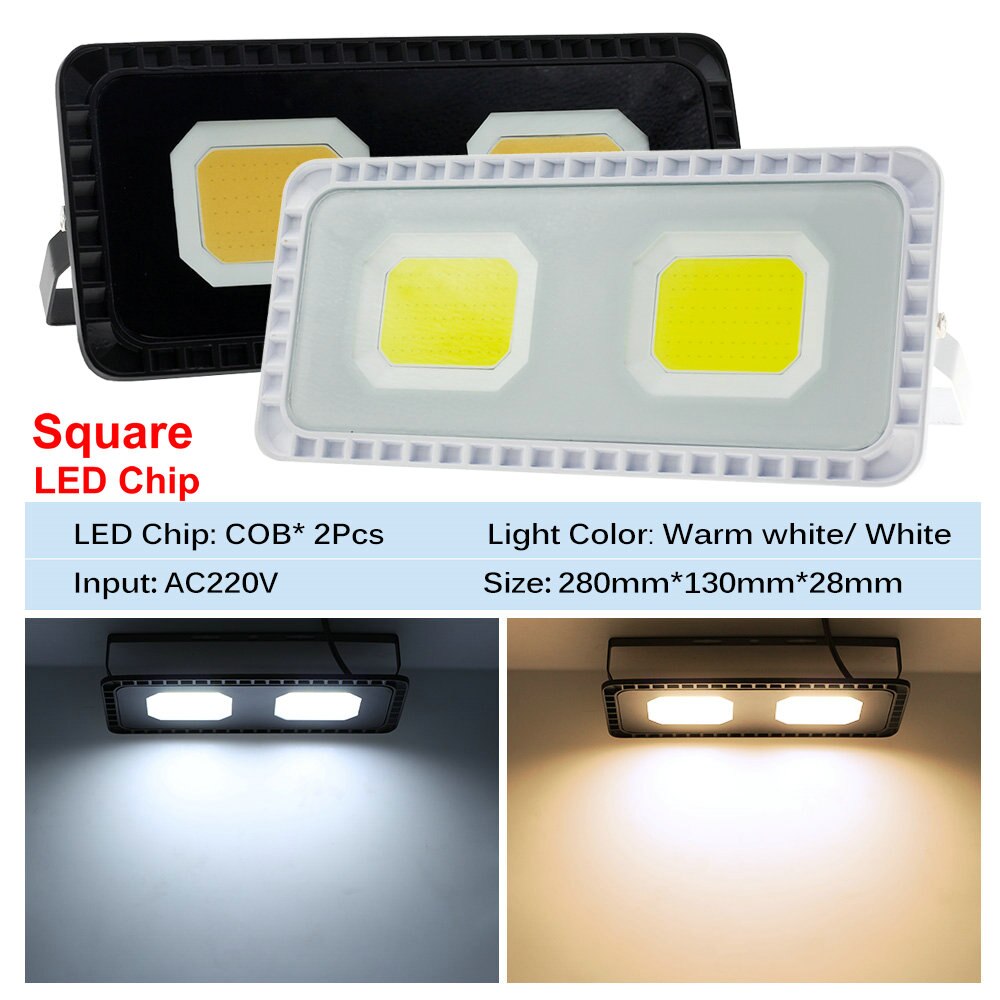 200W Led Flood Light AC220V Ultra-thin Outdoor Floodlight Spotlight IP66 Waterproof LED Street Lamp Landscape Lighting