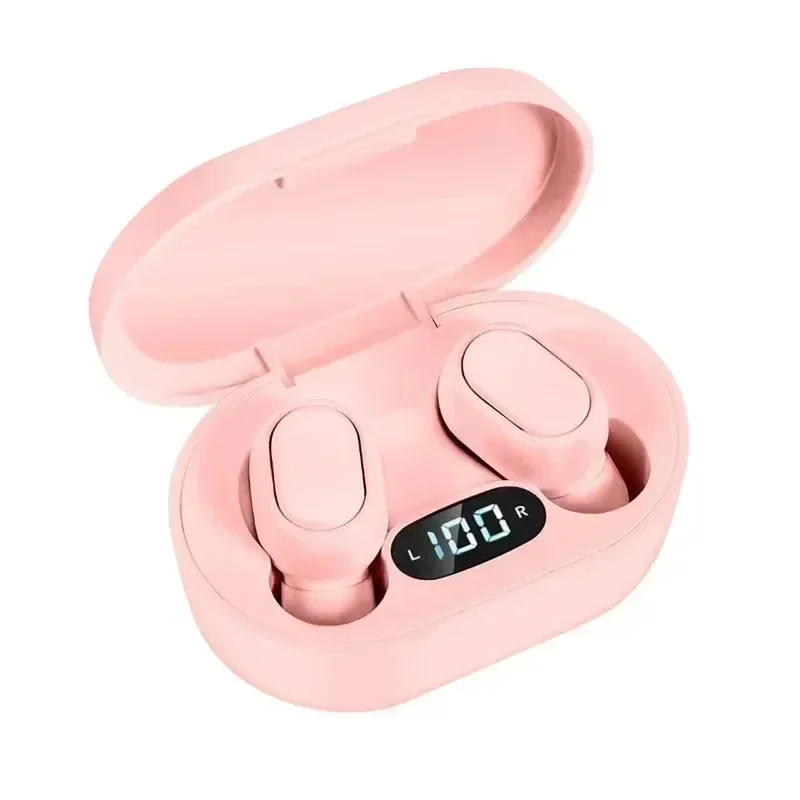 E7s Tws Gaming Headset Bluetooth Earphones Earbuds Blutooth Earphone Wireless Hearing Aids Sport EarBuds Hifi headphones: Pink