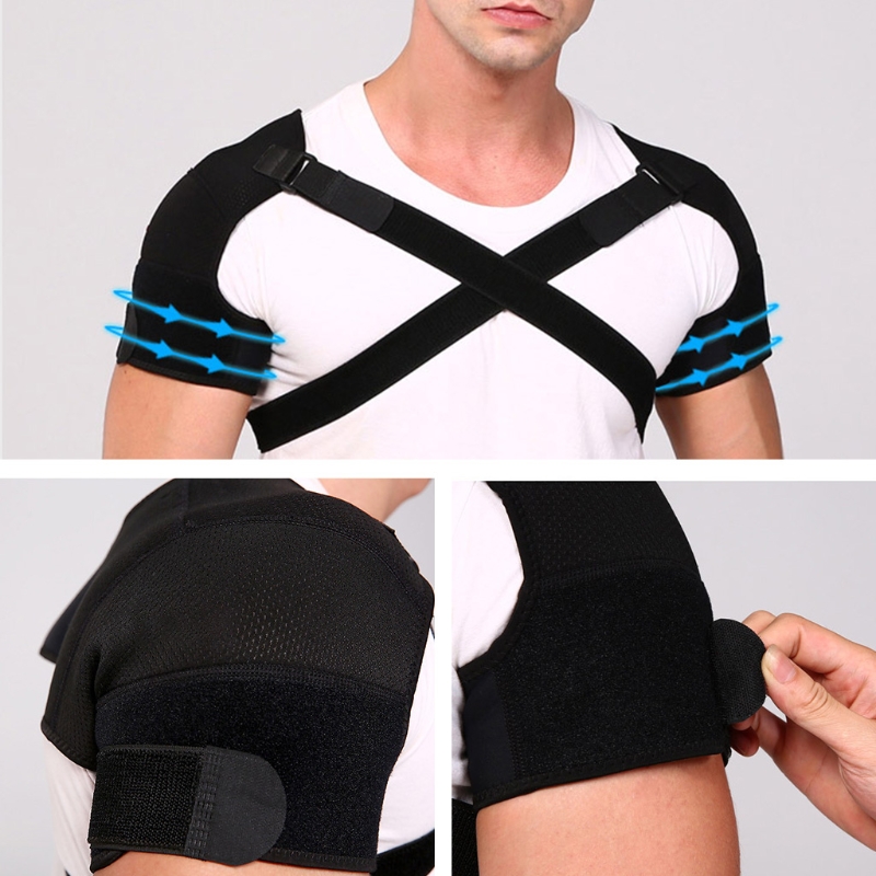 27RD Verstelbare Schouder Ondersteuning Spine Terug Ondersteuning, Unisex Double-Side Guard Strap Back Brace Houding Schouder Ondersteuning