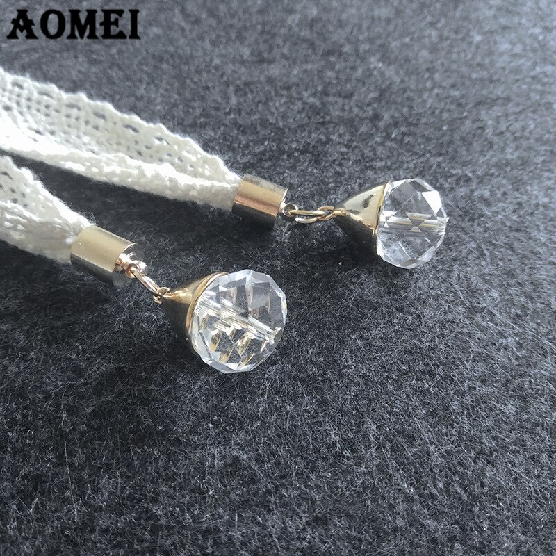 Cinturón de cintura de encaje blanco y negro para mujer, con cuentas de perlas y acrílico para vestido de , cinturón de cadena para mujer