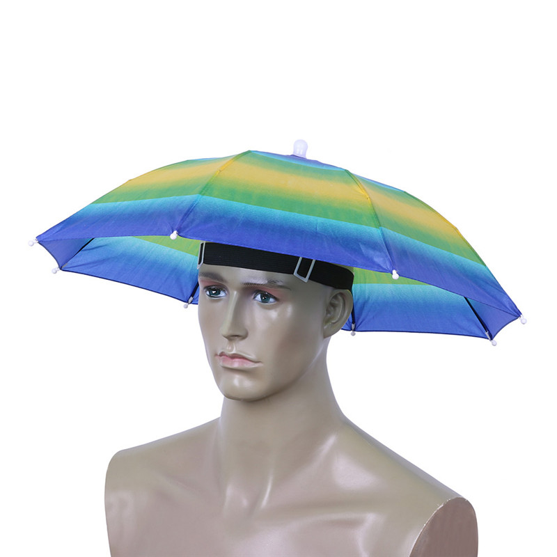 55/65cm Portable Outdoor Umbrella Hat Cap Folding Women Men Umbrella Fishing Hiking Golf Beach Headwear Handsfree Umbrella: 10