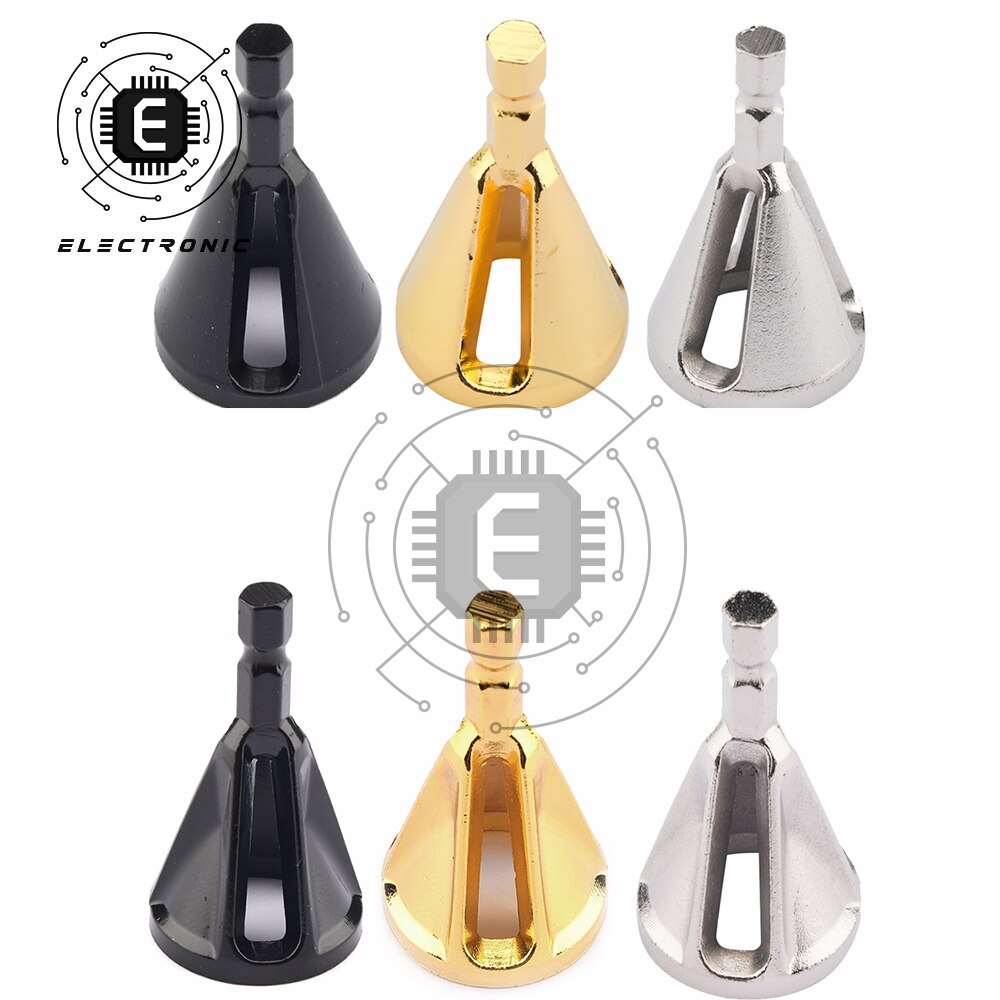 Outil de chanfreinage Hexagonal à trois ou Six fentes, outil de meulage et de coupe, perceuse électrique, noir/or/argent en option