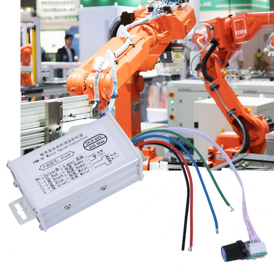 DC 9-60V 30A PWM DC Brush Motor Speed Controller Adjustable Electric Motor Speed Regulator Motor Speed Controller