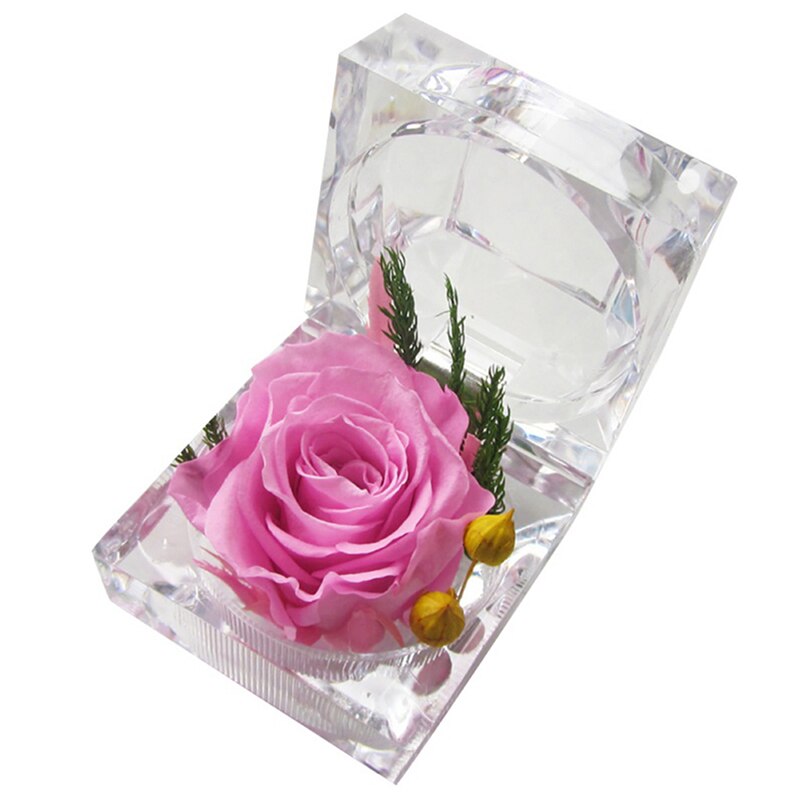 Eeuwige Rose Ring Box Valentijnsdag Romantische Eeuwige Leven Bloem Moeder Dag Aanwezig