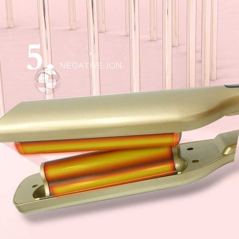 Koreanske krøllejern wave hair styler 3 tønder big wave krøllejern krympejern fluffy waver salon stylingværktøjer