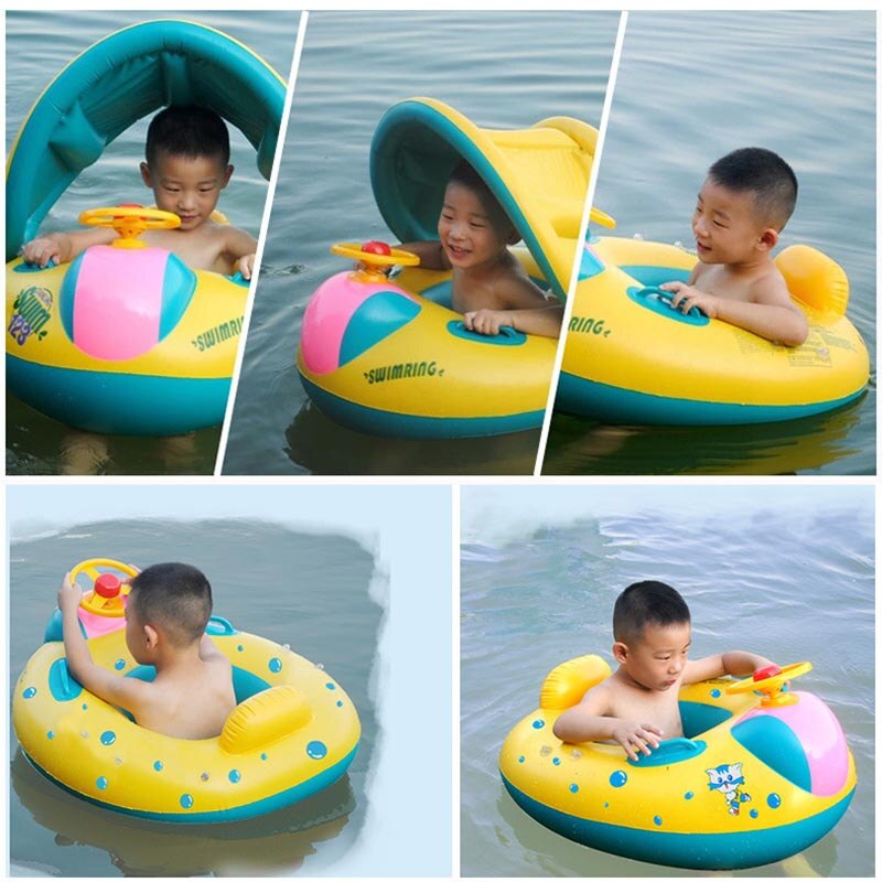 Summer swimming ring Inflatable Pool shaded Pool Toys Swim safely seat baby choose water sports Beach Sea Party for baby