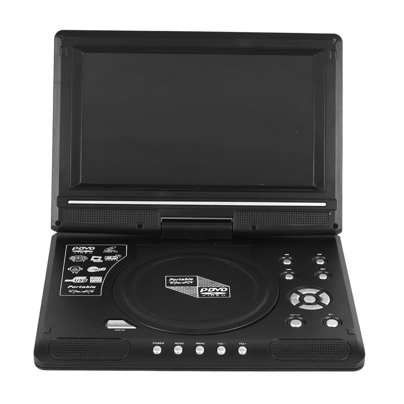 9.8 Inch Portable Car DVD Player Home HD Rotatable VCD CD MP3 HD DVD Player with Gamepad