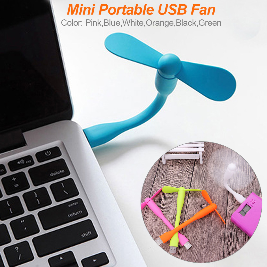 Usb Ventilator Draagbare Flexibele Mini Usb Fan Low Power Buigbare Verwijderbare Voor Mobiele Power/Pc/Laptop/Otg/Lader
