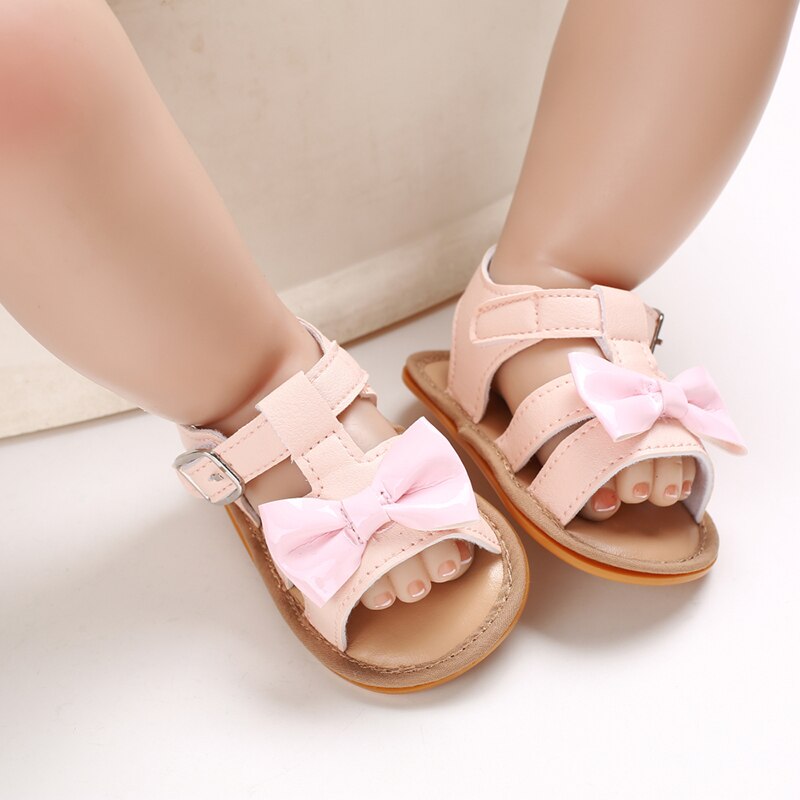 Peuter Baby Kinderen Meisjes Leuke Strik Crib Schoenen Pu Pasgeboren Zachte Zool Anti-Slip Baby Sneakers Sandalen Peuter Schoenen baby Schoenen