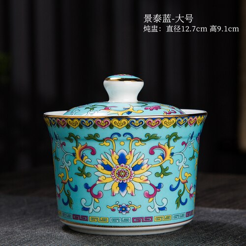 Emaille Farbe Gericht Langsam Herde Tablett einstellen Vogel Nest Hashima Große Nachtisch Hotel Gesundheit Verein Chinesischen Geschirr: Cloisonne groß