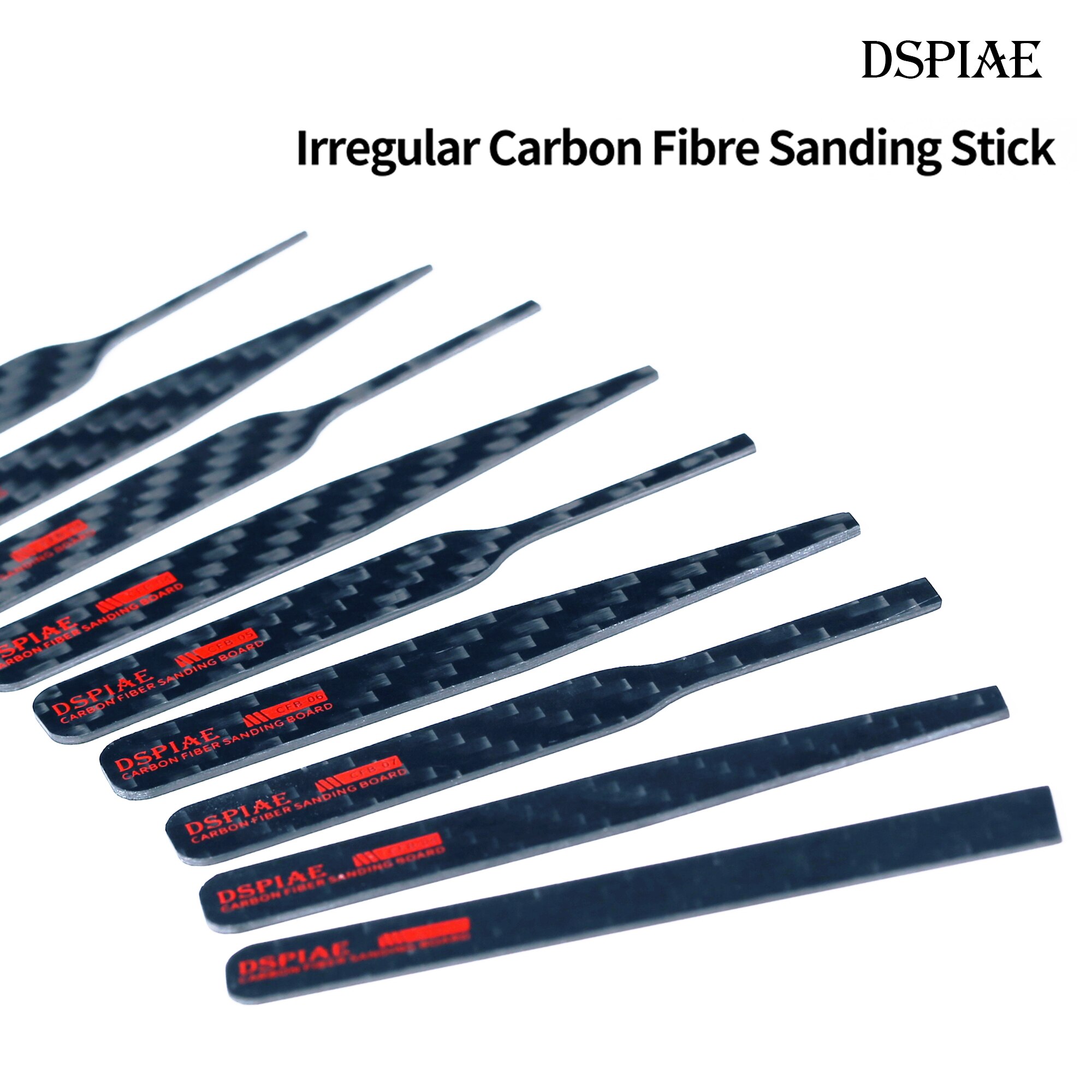 DSPIAE-Palo de lijado de fibra de carbono, Lrregular, CFB