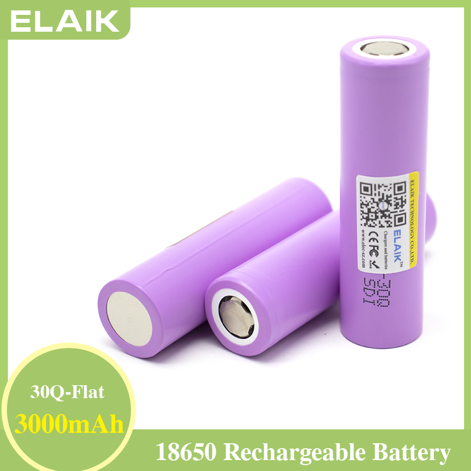 100% original INR18650 battery 3.7 V 18650 3000mAh INR18650 30Q lithium-ion rechargeable battery