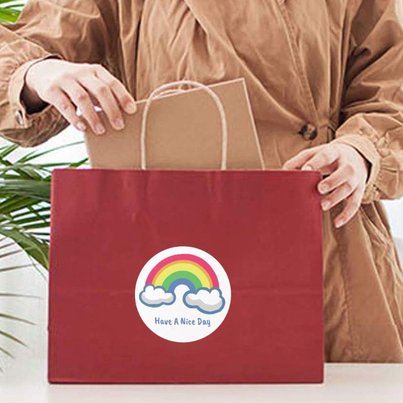 500pcs Have a Nice Day Stickers Round Seal Label for Small Shop Wedding Package