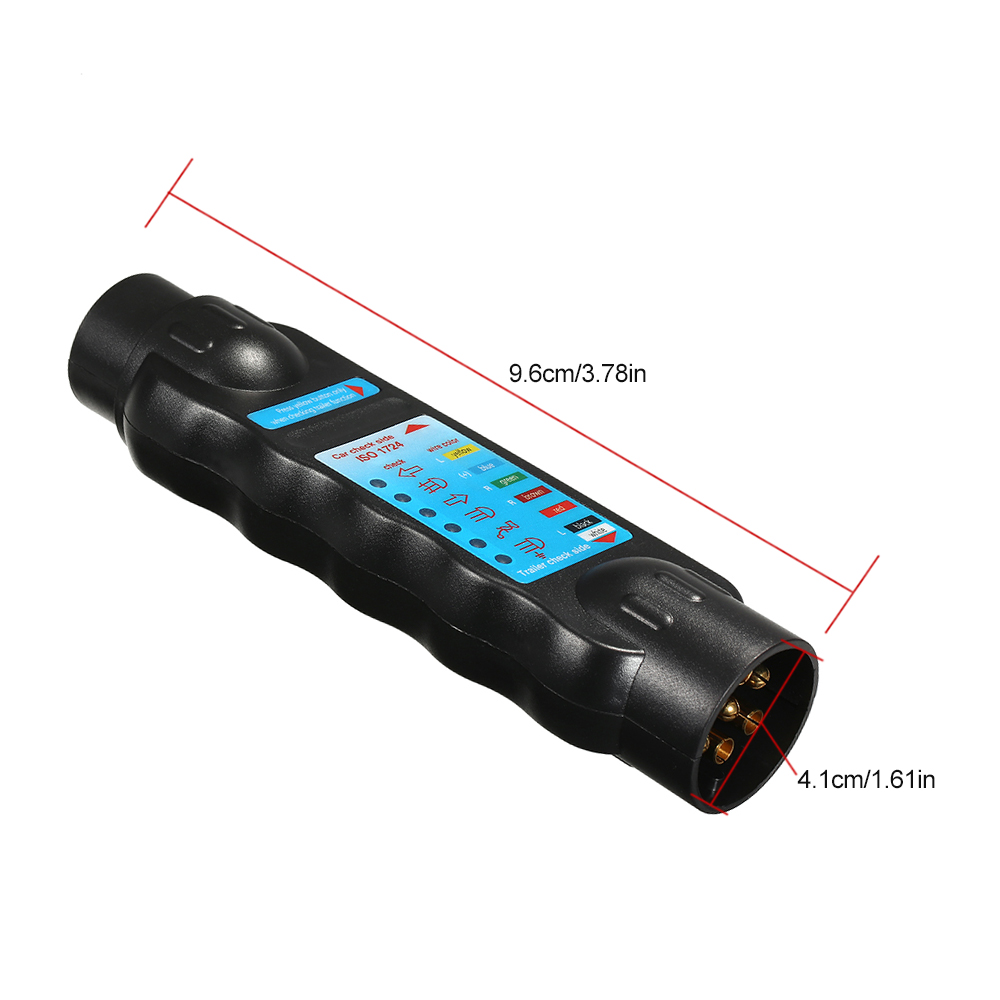 7 Pin Towing Trailer Light Tester Caravan Car Truck Plug Socket Tester Light Electric Diagnostic Wiring Circuit Tester EU Plug
