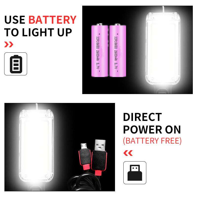 200w kraftige lommelykter 5200 mah lommelykt usb oppladbar kolbe arbeidslys med magnetkrok campingtelt arbeidsvedlikeholdslykt