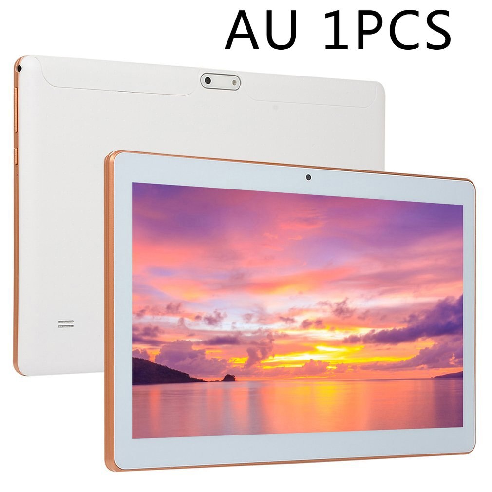 10.1 Inch Tablet 3G Computer Ips Hd Scherm Draadloze Wifi Geheugen 1 + 16Gb Gps Android Systeem Gps android Tablet: AU WHITE