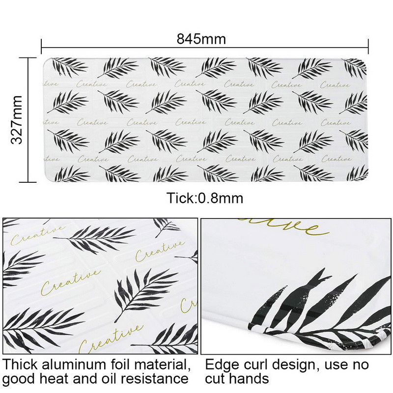 Cactus Imprimé Feuille D'aluminium Bloc Pétrolier Barrière de L'huile Poêle Cuire Anti-Les Éclaboussures D'huile Chicane Isolation Thermique Cuisine Ustensiles: A