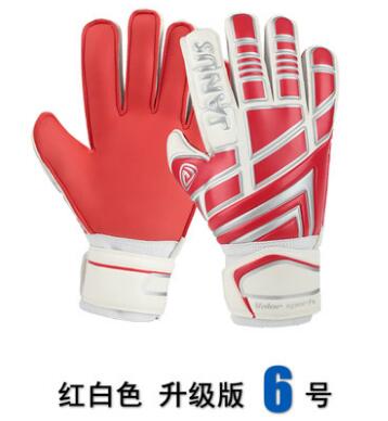 Goalie Goalkeeper Gloves,Strong Grip for The Toughest Saves, With Finger Spines to Give Protection: red / 7