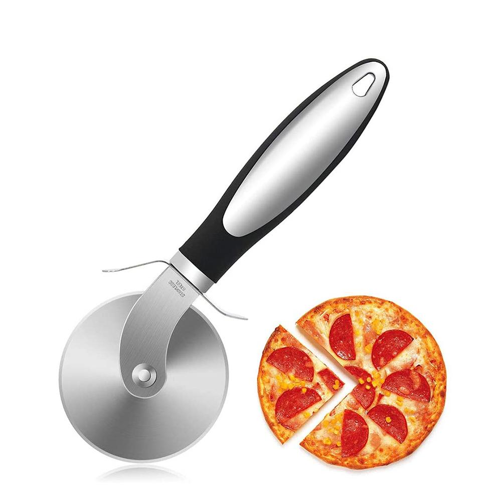 Pizza Cutter Wiel Professionele Rvs Handvat Anti-Slip Handvat Pizza Slicer Huishoudelijke Cake Pizza Mes Wiel Cut Gereedschap