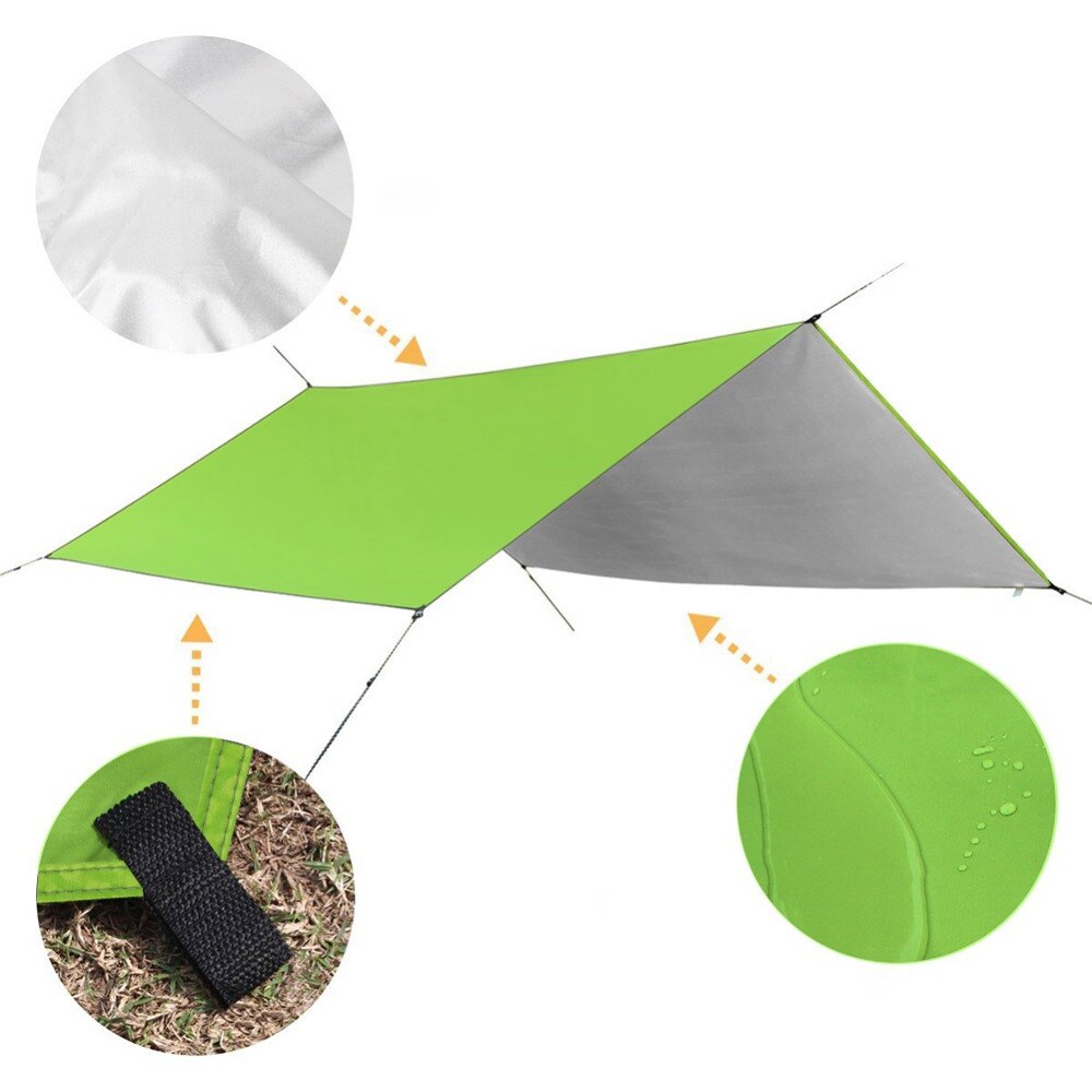 Vela de sombra para jardín impermeable, tela de poliéster cuadrada, al aire libre para acampar, senderismo, patio, refugio para jardín, toldos para cochecitos