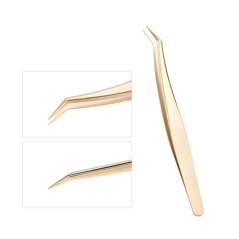Nail Art Rhinestones Tweezers Stainless Steel Curved Straight Tweezer Nipper Picking Sequins Beads Stickers Nail Art Tool: Army Green