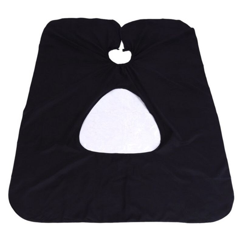 Kids Adult Hairdressing Apron Household Hairdressing Shawl Waterproof Apron: Black