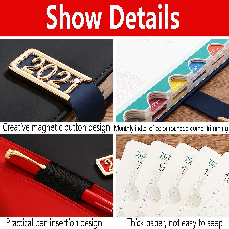 Agenda Schedule Organizer Diary Planner Notebook And Journals Daily Business Office Weekly Monthly A5 Notepad Stationery