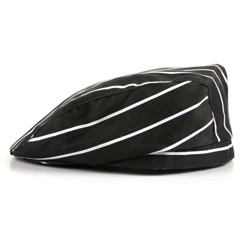 Striped Chef Visors Hat Unisex Women Men Hotel Uniform Cooking Hats Catering Restaurant Working Wear Casual Soft Caps 56-58cm: 7
