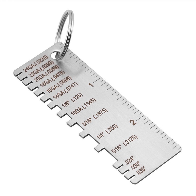 Mini Weld Worker Ruler Stainless Steel Welding Seam Gauge Caliper Square Measuring Ruler For Framing Metal Measuring Tools