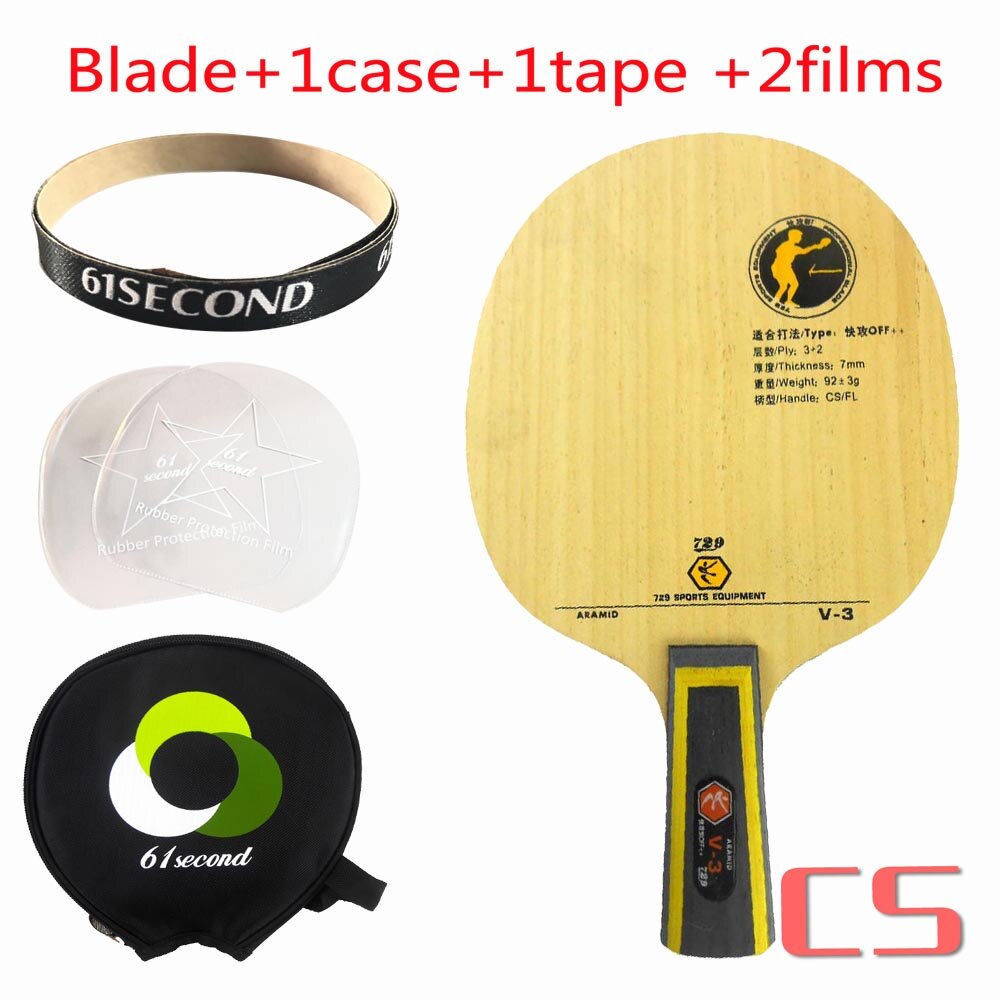 Ritc 729 Vriendschap V-3 (V3, V 3) houten Arylaat-Carbon Off + + Tafeltennis Carbon Blade Voor Pingpong Racket