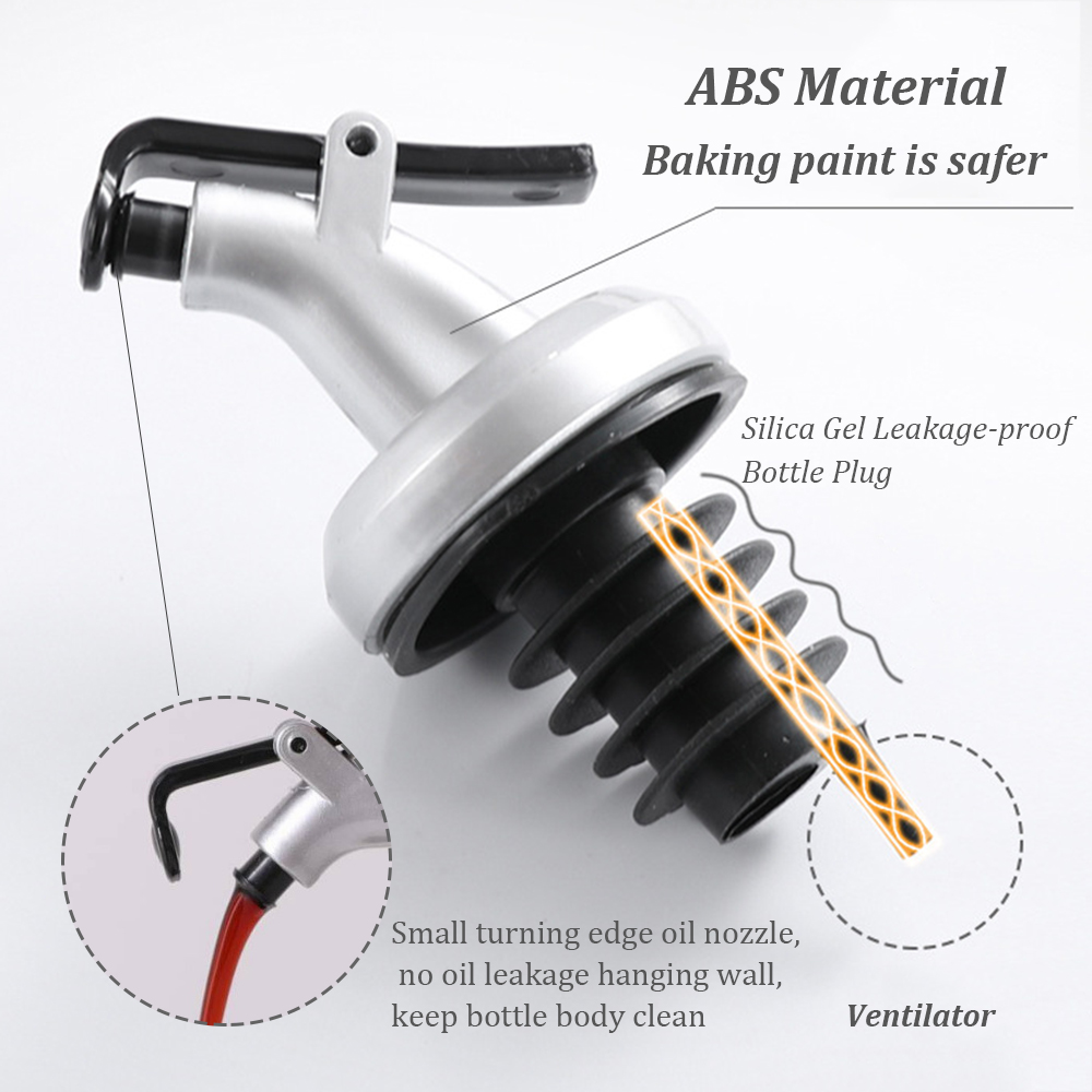 Multifunctionele Olie Fles Stop Azijn Fles Wijn Stopper Abs Lock Plug Afdichting Lek Nozzle Wijn Dispenser Wijn Accessoires