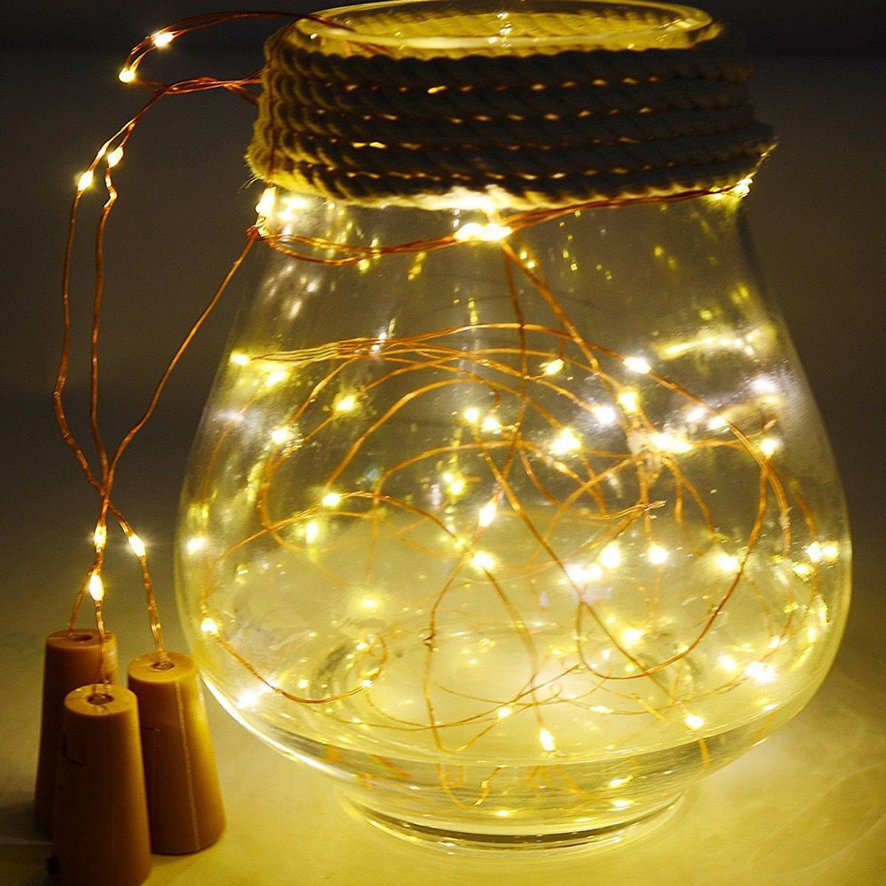 Blinkende LED Kork licht Flasche Stopper lampe kupfer draht 1 m 2 m 3 m freundlicher Spielzeug für Party Ich bin Freien mit Kupfer Draht Schnur glänzend