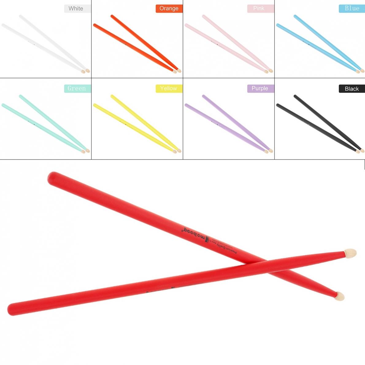 Drumsticks 1 Pair Colorful Maple Wood Drum Sticks 7A Music Band Drumsticks Percussion Instruments Musical Sticks