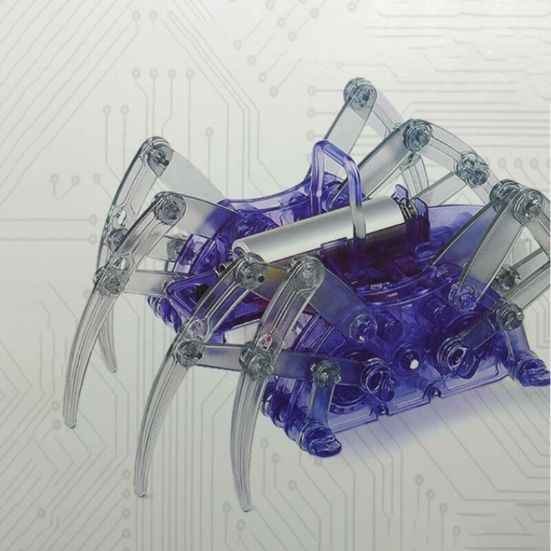 DIY Spider Robot Scientific Experiment Animal Toys Electric Toy Educational Assembles Kits For Kids Children