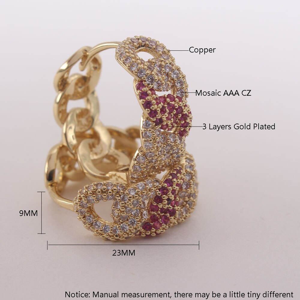 MHS. suola 2020 Nuove donne di arrivo monili zircone cubico di lusso oro/argento colore orecchini a cerchio per donna gli orecchini regalo del partito 1 coppia